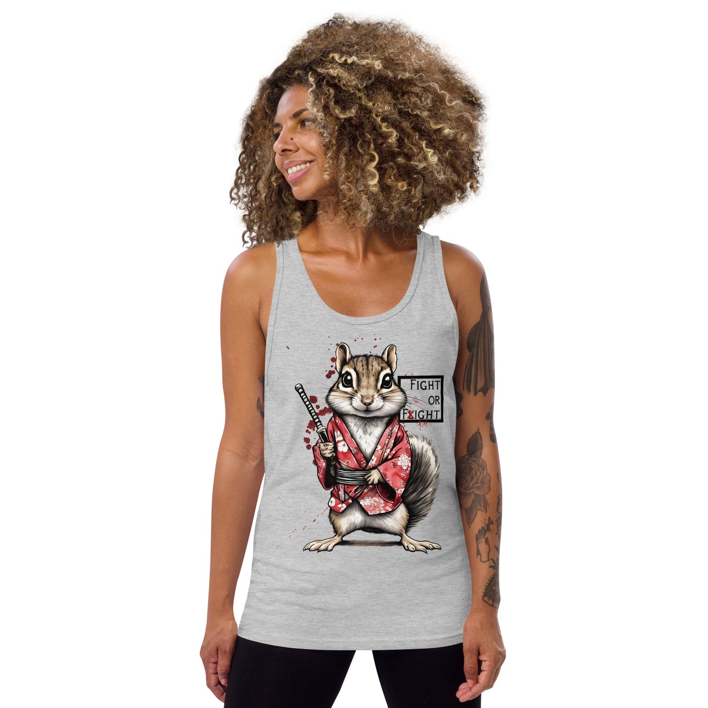 Stabby McSquirrel unisex muscle tank