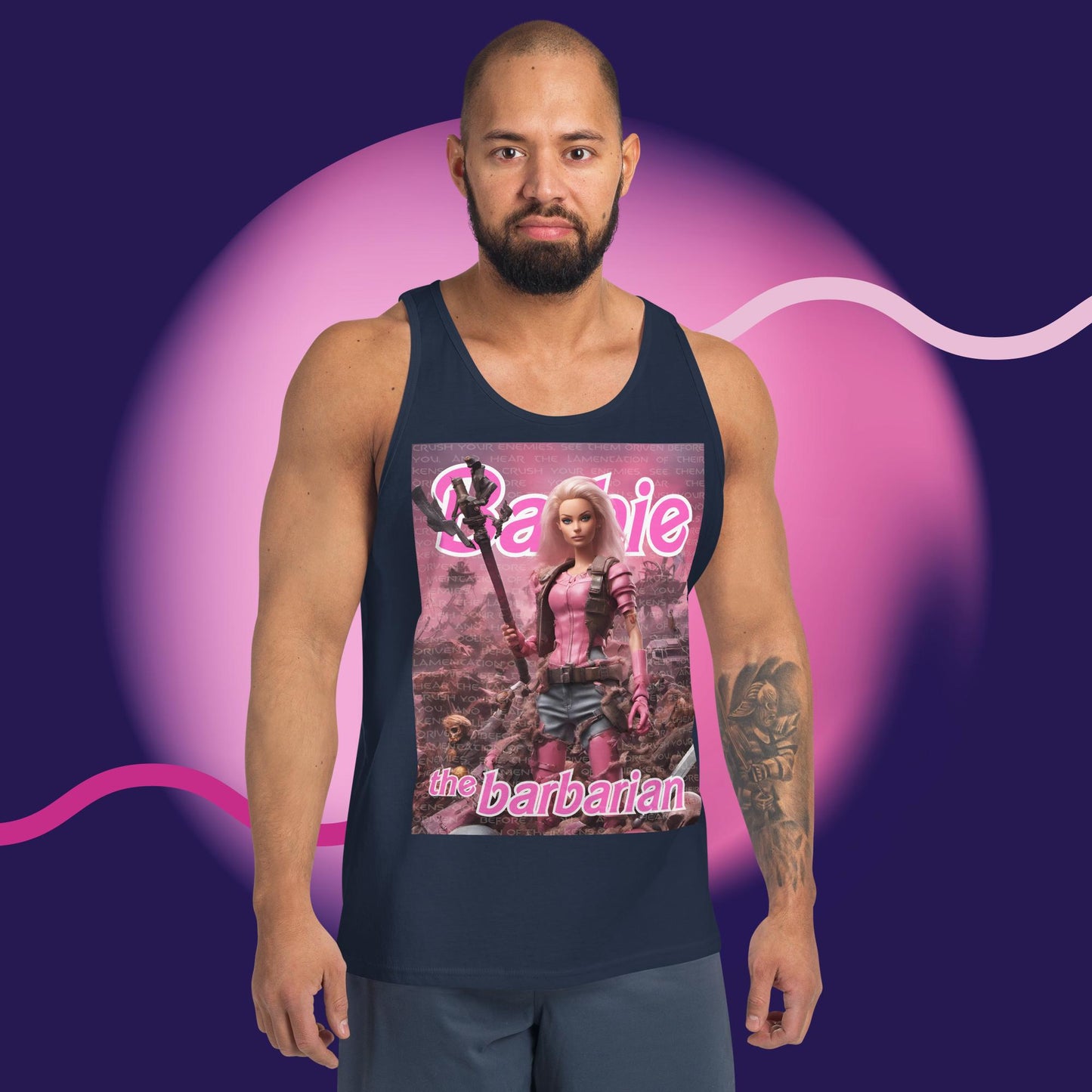 Barbie Barbarian Unisex Tank Top