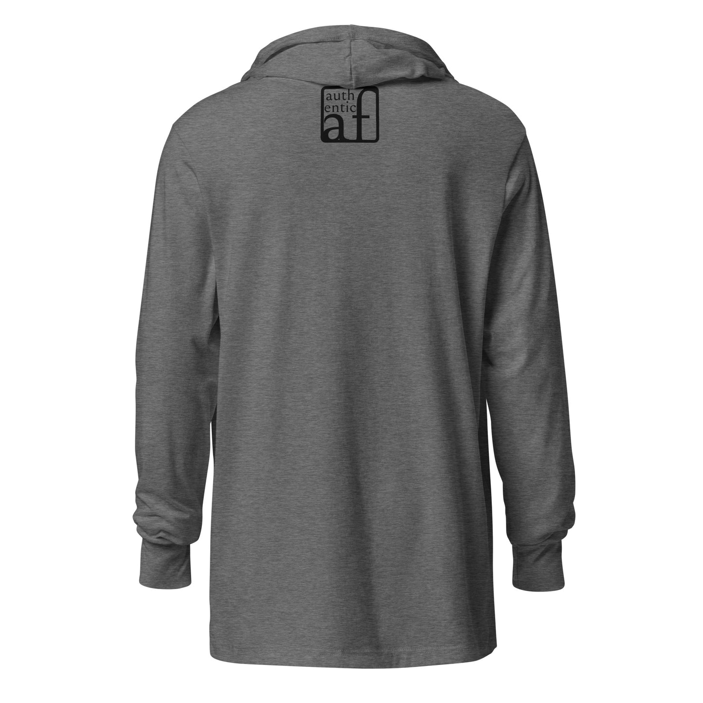 Authentic AF Hooded long-sleeve tee