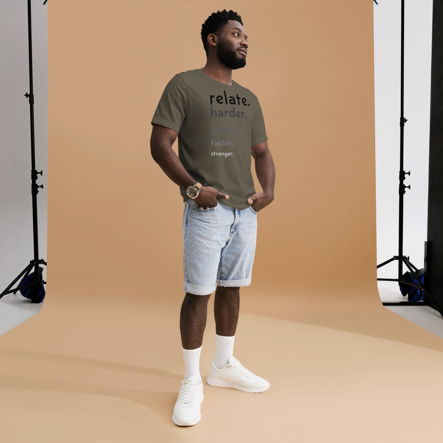 Relate Harder. Unisex t-shirt