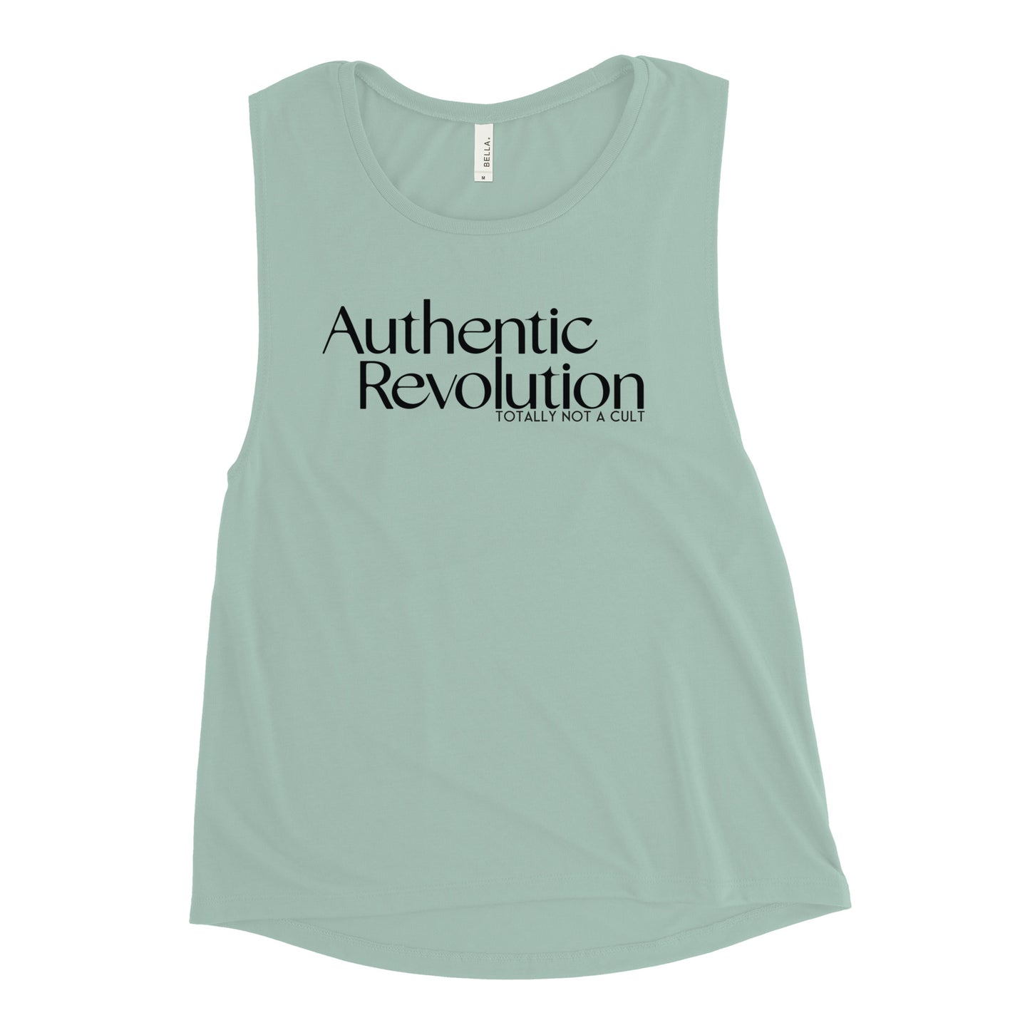 Totally Not a Cult. (AuthRev) Ladies’ Muscle Tank