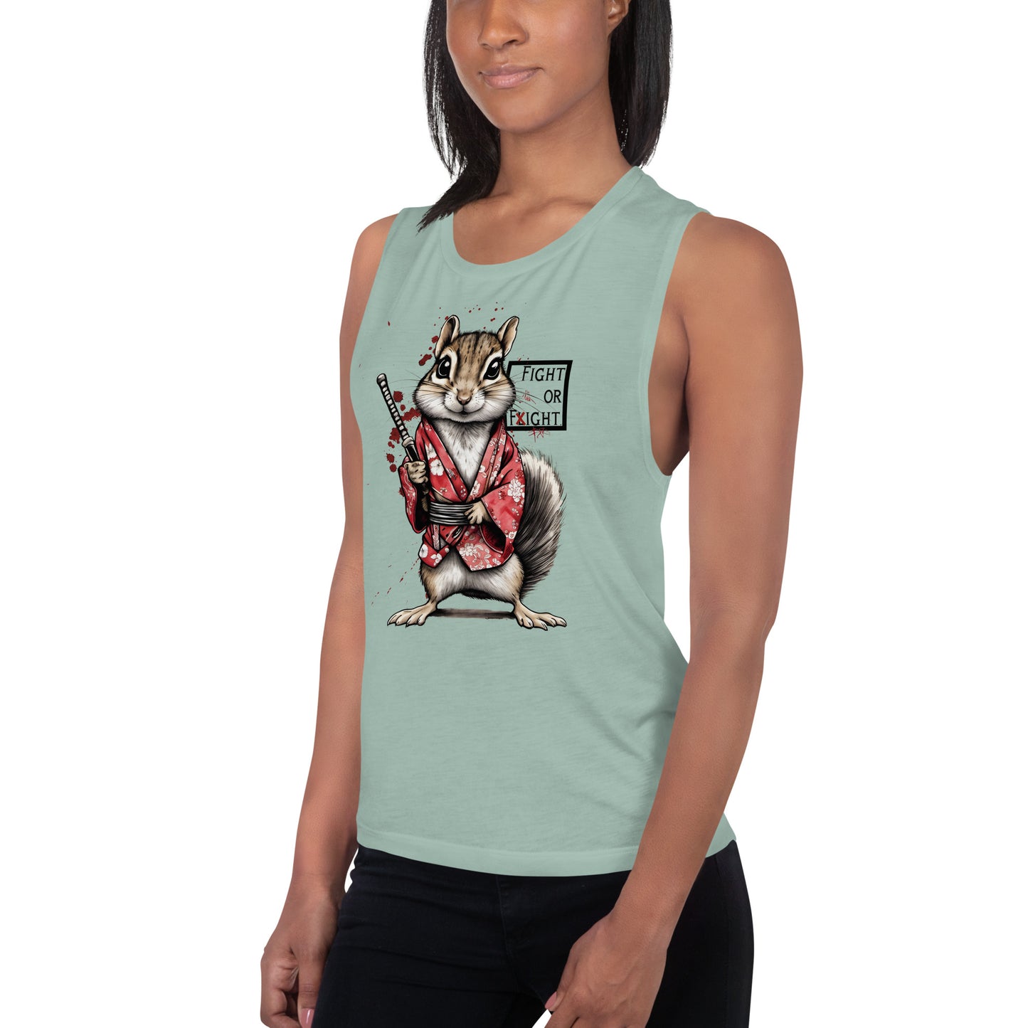 Stabby McSquirrel Ladies’ Muscle Tank