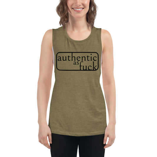 Authentic as Fuck Ladies’ Muscle Tank